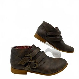 Volocom Brown Floral Ankle Boots | Womens 7.5